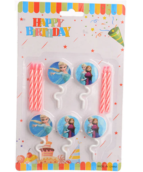 Frozen Theme Birthday Cake candles Pack For Kids Birthday Party - Frozen Theme Cake Candles Pack