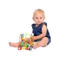 Baby Kids Wooden Toy Stacking Ring Rainbow Tower for Early Educational Toy for kids Rainbow Stacking Rings Tower Toy. 