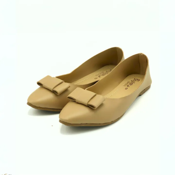 Ladies%20Black%20Pumps,%20Ultra-Light%20Faux%20Leather%20Flat%20Heel%20Slip-On%20with%20Bow-Tie%20Decoration,%20Comfortable%20and%20Trendy%20-%20Image%206