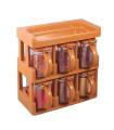 Chef 2-Tier Spice Rack With 6 Spice Jars. 