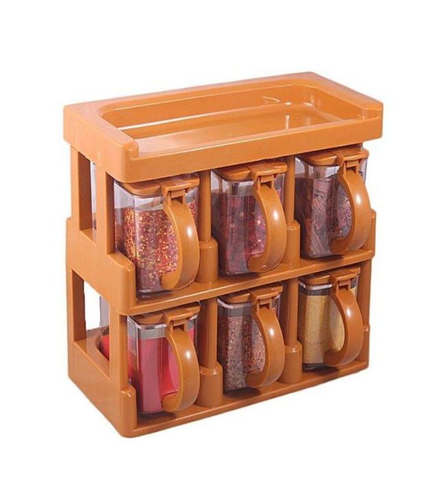 Chef 2-Tier Spice Rack With 6 Spice Jars