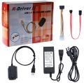 5PCS External AC Power Adapter and SATA/PATA/IDE to USB 2.0 Adapter Converter Cable for Hard Drive Optical Drive. 