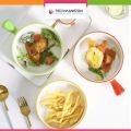 Techmanistan Random Color - Fruit Print Bowl, Koreaan Tableware Cute Ceramic Bowl With Handle, Microwave Heating Bowl Instant Noodle Bowl. 