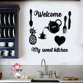 Welcome Home Kitchen Wall Sticker for Kitchen Decoration items I Home and kitchen decoration items I Wall Decoration items I Wall Hanging For Decoration Pieces I Wall Art I kitchen Art I Decoration Pieces For kitchen I Decoration Pieces. 