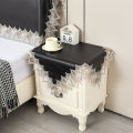 Laminated bedside table cover cloth European lace bedroom fabric small tablecloth bedside table cover square towel printer dust cover. 