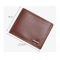 Short Bifold wallets Practical Masculine PU leather Men's wallet Leather wallets for  use Travel Office Gift Fashionable. 