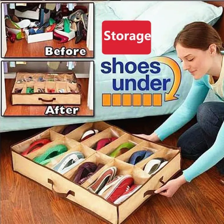 Home%20Shoes%20Organizer%20-%2012%20Shoes%20Storage%20Under%20Bed%20Closet%20high%20quality%20-%20Image%205
