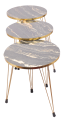 Coffee Table - table -1 Pcs / Set of 3 Round - coffee table - side table - furniture - tables - center table - wooden table - furniture bedroom set - center table set for drawing room - nesting tables - centre table - side tables - round table. 