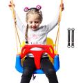 3-in-1 Baby Swing Seat, Toddler Swing, Anti-Flip Snug & Secure Detachable Infants to Teens Kids Swing Seat for Outside Playground, Blue. 