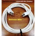 Flexible Extension Cable with 2-Pin Male Female Electric Plug and Socket for Multipurpose uses. 