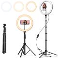 7 Feet Tripod Stand with 26 CM Selfie Ring Light & Mobile Phone Holder for Tiktok Videos Best Quality Metal Tripod Tiktok Light - Photography Kit. 