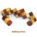 3x3x3 Wooden Snake Cube Puzzle, Brain Teaser Puzzle for All Age Groups, make chain into a cube. 