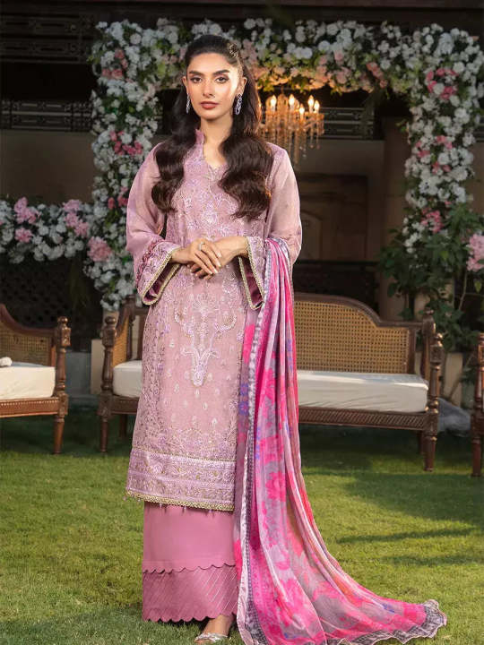 Salitex 3 Piece Unstitched Festive Embroidered Suit (SUNW7JI074)