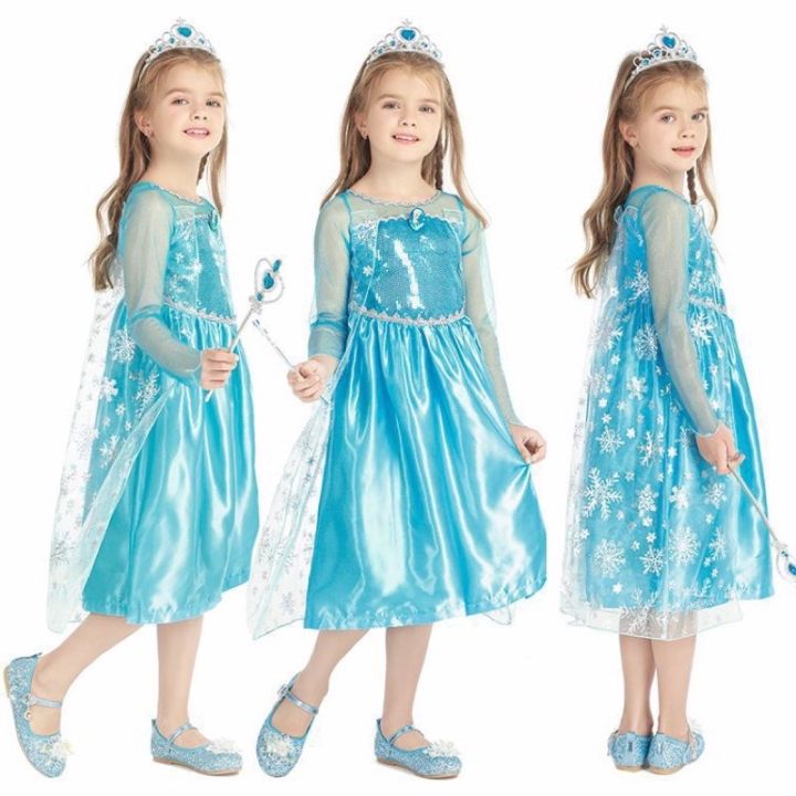 Princess%20Frozen%20Costume%20for%20Girls%20Long%20Sleeve%20Elsa%20Costume%20Kids%20-%20Image%204