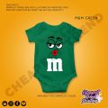 M&M chocolate theme for baby onesie. 