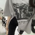 [T-shirt Oversize] (150kg Could Wear) Korean KOL Summer Oversize Women Short Sleeve Plus Size T Shirt Fashion Loose Print Oversize Tops. 