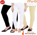 Women Ladies Girls Skin Black White Soft Cotton Tights Legging Free Size. 