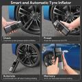 Smart Wireless Portable Air Pump | Automatic Digital Tyre Inflator with LCD Display | Rechargeable Cordless Air Compressor for Car, Bike, Bicycle & Sports Equipment | Preset & Memory Function". 