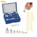 17 Pcs Calibration Weights Set, 10Mg-100G Grams Weights Calibration, Precision Steel Calibration Weight Kit. 