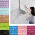 Brick 3D Wall Panels Visual Effects Foam Wall Panels Wallpaper Stick and Peel for TV Walls Sofa Background Bedroom Kitchen Living Room Home Wall Decor. 
