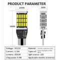 T15 Parking Light 45SMD W16W LED Light Crystal Light Contact Park Lamp Bulbs for Car Motorcycle White Yellow Red. 