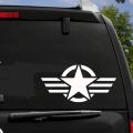 Star Design Car Sticker (White) for rear screen, Bumper, Bonnet, etc. Star Sticker,  Car Accessories, Stickers for Car, Car Modification, Car Decoration. 
