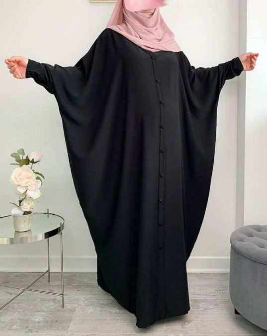 Simple Front Fall Open Kaftan Style  Descent Abaya