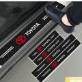 TOYOTA LOGO CARBON FIBER SILL PROTECTOR 4 Pcs. 