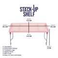 Stack Up Shelf with Steel Metal Leg, Folding Kitchen Organizer Cabinet Shelves – Foldable Shelf Stand Jar Rack Cupboard Storage Support 1-3 Tier Kitchen Pantry Organizer Kitchen Accessories Storage Racks. 
