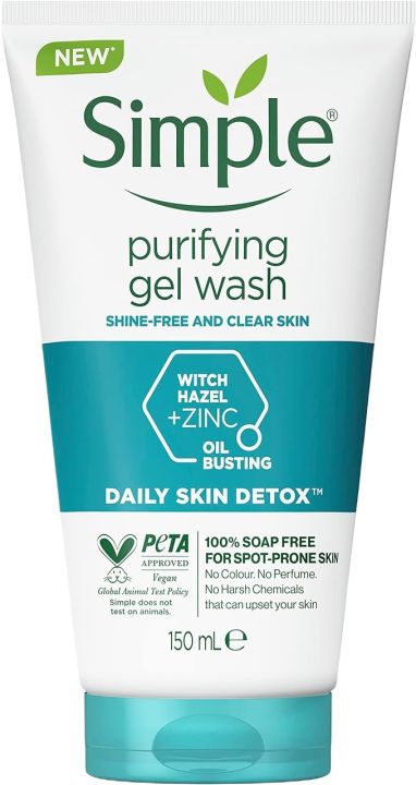 Simple Daily Skin Detox Facial Cleanser Purifying 150 mL