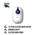 Golden Fuji - Electric Water Heater - 15 Liters Tank - Electric Shock Proof - Triple Power Selection. 