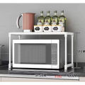 Plastic and Metal Microwave Shelf Stand Microwave Oven Rack, Kitchen Storage Organizer Cabinet. 