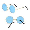 Trendy Circle glasses Reflective Fashionable Disco-inspired Round sunglasses Unisex Hippie-style Metal sunglasses for Summer Music festivals Beach vacations Street style Fashion influencers. 