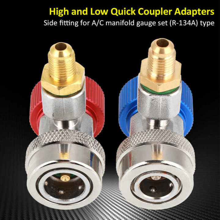 R134 A/C Low/High Quick Connector Air Conditioning Coupler Adapter with