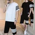 Casual T-shirt + Shorts Sets Breathable 2 Piece Jogging Tracksuit Men Summer Men's Sportswear Brand Fitness Suit Outfit Clothes. 