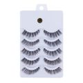 5 Pairs 3D Curling Full False Eyelashes Long-lasting Natural Thick Enlarged Eyes Eyelashes Extension Portable Women Makeup Tool. 
