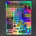 Reflective Holographic Helmet Stickers Set For AGV KYT EVO SHOEI NHK ARAI LS2. 