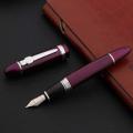 High Quality Jinhao 159 Fountain Pen Copper Spinning Signature Purple Silver 0.7MM 1.2MM Bending Ink Pen Office School Supplies. 