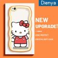 dienya For Redmi 5A Case Cartoon Hello Kitty Pattern Colorful Lovely Cream Wave Border Soft Clear Shockproof Phone Cases Creative Camera Transparent Casing Simple Silicone Protective Cover. 
