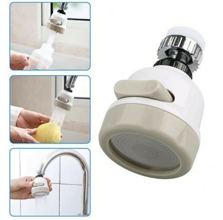 Kitchen Water Faucet, 360°Rotatable 3 Modes Adjustment ABS Water Saving Tap Aerator Nozzle Adjustable Faucet Shower Head Filter Sprayer Spout for Kitchen Bathroom