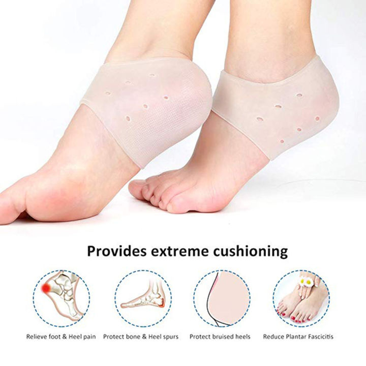 Invisible Anti Cracks Silicone Insoles Pads Soft and comfortable