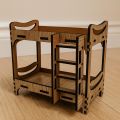 Dubble Bed For Doll | Doll House Furniture For Kids. 