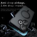for Magsafe Shockproof Acrylic Phone Case for Redmi Turbo 3 Note 13 Pro 4G 5G POCO X6 Pro F6 M6 Magnetic Hard Bumper Matte Cover. 