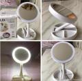 360 Degree Rotation LED Make Up Mirror - Double Sided Makeup Mirror. 