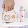 Mini Bluetooth Speaker with Wireless Microphone - Karaoke, TF Card, FM Play, Hi-Fi Bass, and Free Talk - Perfect Children's Birthday Gift. 