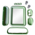 Complete Mirror Set All in One/ With Mirror/ With Storage Rack or Shelf/ With Towel Rail/ With Toothbrush Holder/ With Soap Dish Holder, and Hanger Hooks. Aaina/ Mirror/ Bathroom Mirror/ Basin Mirror/ Sheesha Set.. 