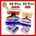 Original Power Plus Heavy Duty Cell AA &  AAA Size (Regular) - (24+24 Pieces). 