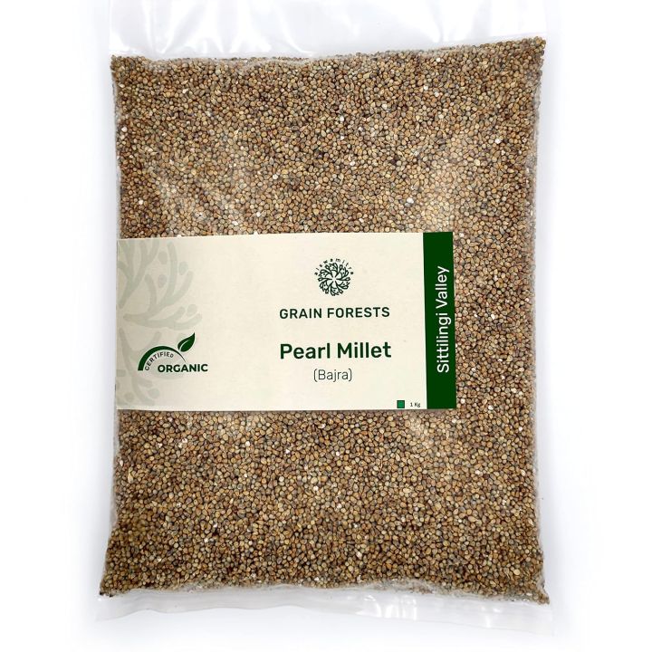 Grain Forests Organic Bajra Whole Grain 1kg (Pearl Millet)