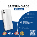 Samsung A05 , 4GB RAM + 64GB ROM, PLS LCD 6.7 inches Display, 5000 mAh Battery, 50MP Dual Camera, Mediatek MT6769V/CZ Helio G85 Chipset, Mobile Phone May be Active. 