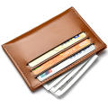 Brown ID Card Holder Secure Slim Design Black  Case Multi Slot PU Leather Slim Wallet for Business Use Personal Use Men's Accessory Bank Cards ID Protection. 
